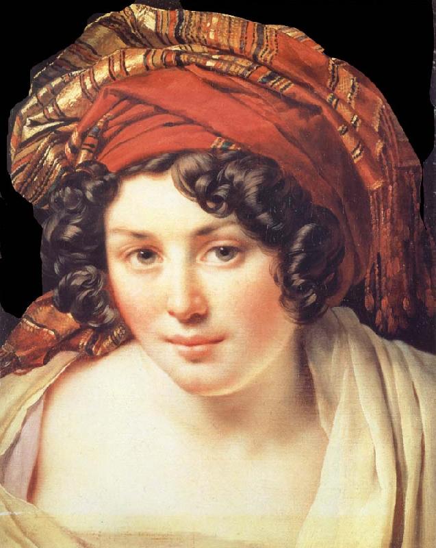 Anne-Louis Girodet-Trioson Head of Young Woman Wearing a Turban Germany oil painting art